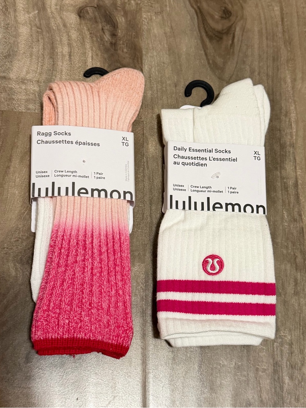 lululemon NWT Sock Bundle XL Daily Essential + Ragg Socks
